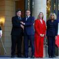 Milei se reunió con Macron en el Palacio del Elíseo